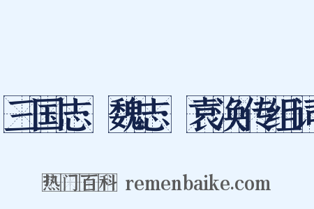 三国志·魏志·袁涣传组词是什么意思的图片